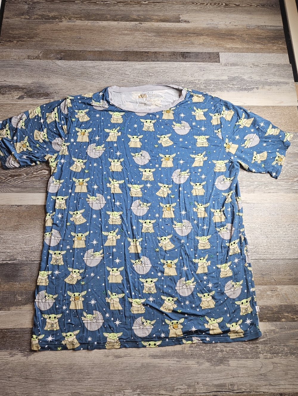 Little Sleepies Baby Yoda Grogu Men's XL Pajamas PJs Sleepwear Top Bamboo